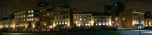 rue de la Commune, le soir, vue du Vieux-Port
